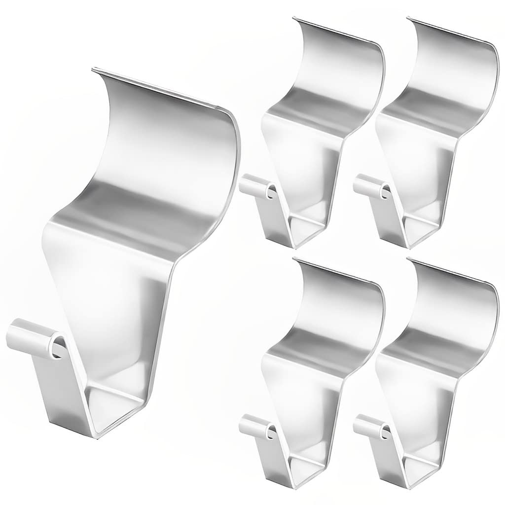 HASTHIP 5Pcs Wall Hooks for Hanging Strong, 304 Stainless Steel Vinyl Siding Hooks, Heavy Duty Flowerpot Hooks, No-Hole Siding Hanging Clips Hanger for Wreaths, Tools, Garlands, Lights, Outdoor HASTHIP 5Pcs Wall Hooks for Hanging Strong, 304 Stainless Steel Vinyl Siding Hooks, Heavy Duty Flowerpot Hooks, No-Hole Siding Hanging Clips Hanger for Wreaths, Tools, Garlands, Lights, Outdoor